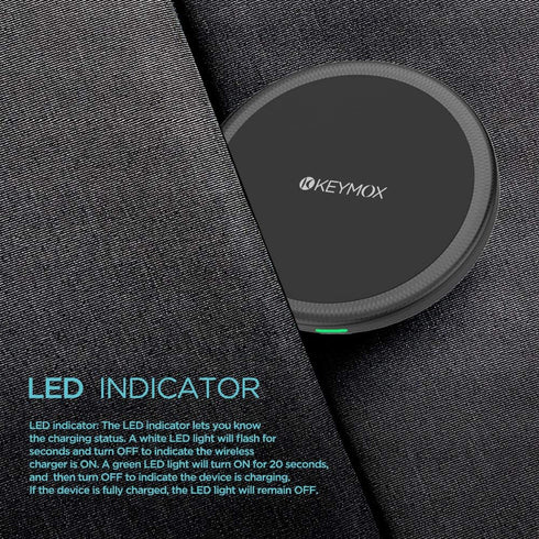 Wireless Charger, KEYMOX 5W charger compatible with all QI-Enable Devices Including iPhone 12/12 Mini/12 Pro Max /11 Pro,AirPods, Galaxy S20,S10, ...