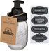 Jarmazing Products Mason Jar Foaming Soap Dispenser - Black - with 16 Ounce Ball Mason Jar - One Pack!...