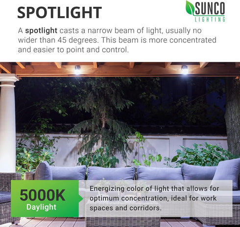 Sunco Lighting - 2 Pack Dusk to Dawn Light Bulbs Flood Light Outdoor PAR30 LED Photocell Sensor 11W=75W, 5000K Daylight, 850 LM, IP65 Waterproof, ...