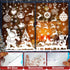 236PCS Christmas Window Clings, 9 Sheets Double-Sided Snowflakes Christmas Window Stickers, Snowman Xmas Decorations Stickers for Glass Window, Re...