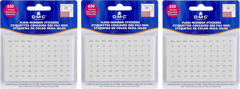 DMC 6103 Floss Number Stickers, 630-Stickers (3 Pack)...