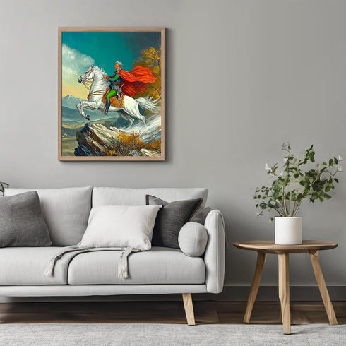 Posterizer 1 pcs-Napoleon Bonaparte inspired art-riding to battle 1-Men's Art Collection-Famous Figures Art Collection-Gift for Men, Man, Husband,...