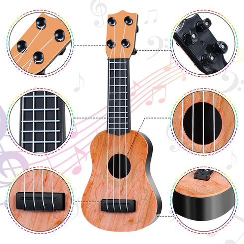 3 Pcs Toy Ukulele Guitar for Kids Mini Ukulele Kids Toy Classical Ukulele Guitar Musical Instrument Kids Toy Guitar Baby Kids Cute Guitar Developm...