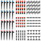 160 Pcs Adjustable Drip Irrigation Emitters, Misting Nozzles, Micro Irrigation Drippers, Sprayers, Barbed Connectors, Universal Parts for 1/4" Dri...