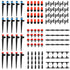 160 Pcs Adjustable Drip Irrigation Emitters, Misting Nozzles, Micro Irrigation Drippers, Sprayers, Barbed Connectors, Universal Parts for 1/4" Dri...