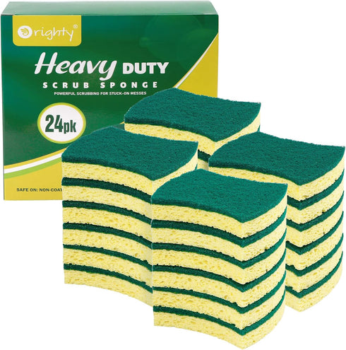 ORIGHTY Heavy Duty Cellulose Scrub Sponges Kitchen, Powerful Scrubbing & Cleaning, Suitable for Washing Dishes and Kitchen Cleaning, Absorbent & R...