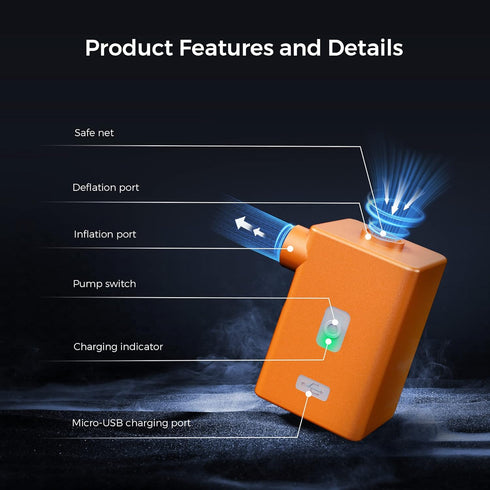 FLEXTAILGEAR - MAX Pump Plus Portable Air Pump with 3600mAh Battery USB Rechargeable Lightwight Quick Inflate Deflate for Pool Floats Bed Air Matt...