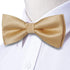 Hi-Tie Silk Pre-Tied Bowtie for Men Woven Bow Ties and Pocket Square Cufflinks Set for Wedding Party Formal...