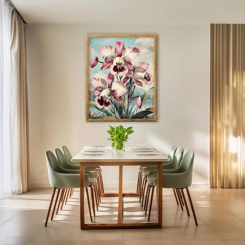 Posterizer 1 pcs-dainty unique baby pink flowers in the wild-Floral & Botanical Art-Abstract & Modern Art-Decor for Home & Office- UNFRAMED Wall A...