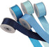Double Face Blue Satin Ribbon for Gift Wrapping Wedding Gift Ribbon Baby Shower Boy 6 Colors Satin Ribbon 1" X 5 Yard Each Total 30 Yds Per Packag...
