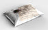 Lunarable Peacock Pillow Sham, Music Notes Sheet Texture with Peacock Feather Evil Eye on Antique Style Musical Theme, Decorative Standard Queen S...