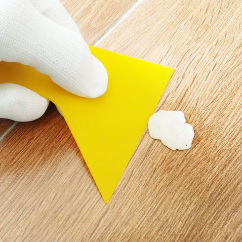 Yellow Plastic Scraper Tool Car Vinyl Wrap Squeegee Window Film Squeegee for Removing Air Bubbles, or Removing Glass Decals 4Pack...