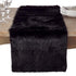 Faux Fur Design Table Runner, 15"x72", Black...