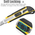 DOWELL Utility Knife Box Cutter Retractable Self Loading Heavy Duty Snap Off Quick Change Extra Blades(3PCS) TPR+PP Handle Cutting Cardboard Boxes...