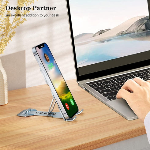 Phone Stand for Desk, Adjustable Cell Phone Stands, Foldable Metal Phone Stands for All Smartphone......