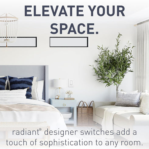 Legrand radiant TM874WCC6 15 Amp Rocker Wall Switch, 4-Way Decorator Light Switches, White (1 Count)......
