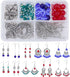 SUNNYCLUE 1 Box DIY Make 10 Pairs Chandelier Bohemian Earring Making Kit Including Flower Tibetan Style Caps Link Connector Charms Glass Beads for...