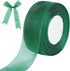 Green Sheer Ribbon, 50 Yards 1-1/2 inch Wide Shimmer Sheer Organza Ribbon for Bow Making, Gift Wrapping, Box Packaging, Crafting, Christmas Decora...