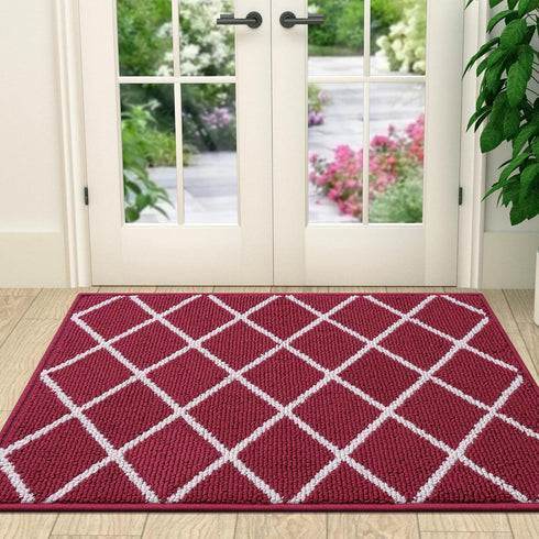Finchitty Indoor Door Mat, Non-Slip Absorbent Resist Dirt Entrance Mat, Washable Mats for Entryway, Low-Profile Inside Floor Doormat, 30" x 17", B...