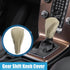 Car Shift Knob Cover Universal Vehicle Interior Shift Gear Cover Trim Accessories Zipper Style Decorative Faux Leather Beige...