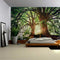 ENJOHOS Dark Green Landscape Nature Tapestry Home Decor Extra Large Wall Hanging Tree Tapestry Enchanted Forest Backdrop for Bedroom Living Room I...