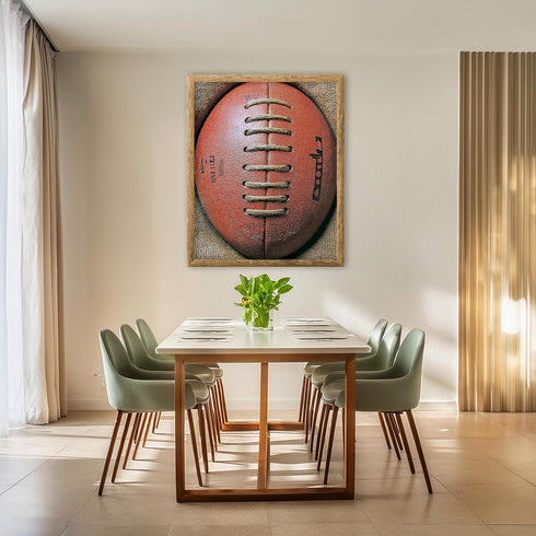 Posterizer 1 pcs-Close-up of a football art-Sports & Hobby Art Gifts for sports fans Decor for Home & Office- unframed wall art...