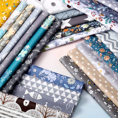 30 Pieces 10 x 10 Inches Fabric Printed Bundle Squares Floral Fabric Patchwork Sewing Quilting Bundles Assorted Pattern Fabric for DIY Scrapbook C...