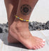 Anklet for Teen Girls and Women, Hippie Colorful Yellow Beaded Beach Anklet, Native American Jewelry, Adjustable Waterproof String Anklet, Handmad...