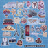 Waterproof Vintage Travel Sticker Pack (30pcs) Retro Travelling Tourism Stickers for Laptop Pad Computer Vacuum Flask Planner Post Card Letter Art...