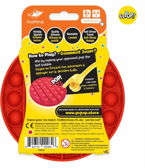 FoxMind Go Pop Roundo Holiday Limited Edition Red...