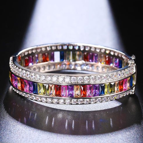 Women Amethyst Bracelets Garnet Ruby Blue Sapphire Tennis Bracelet Bridal Girl Girlfriend Jewelry...