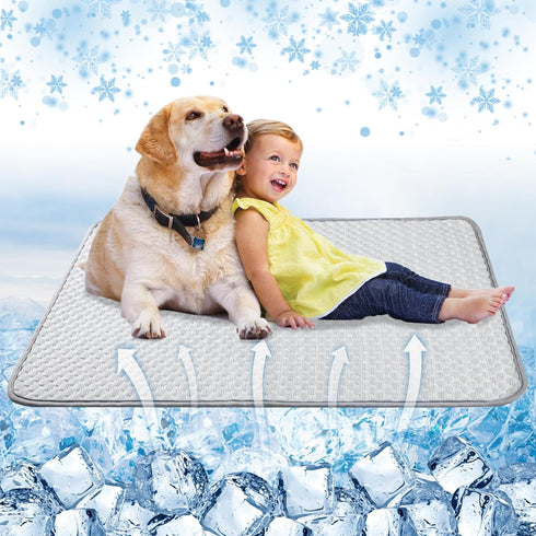 Leekalos Dog Cooling Mat,Pet Cooling Pads for Dogs Blanket,Summer Cooling Bed for Cats Blanket,Portable Pet Cooling Cushion for Home & Outdoor,Kee...