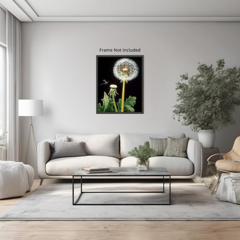 Posterizer 1 pcs-delicate dandelions in nature 4-Floral & Botanical Art-Landscape & Nature Art-Decor for Home & Office- unframed wall art...