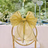 1 Roll 4 Inch Wide 10 Yd Gold Glitter Wired Ribbon, Metallic Gold Mesh Wired Edge Ribbon for Christmas Tree Décor, Gift Wrapping Box, Bows, Wreath...