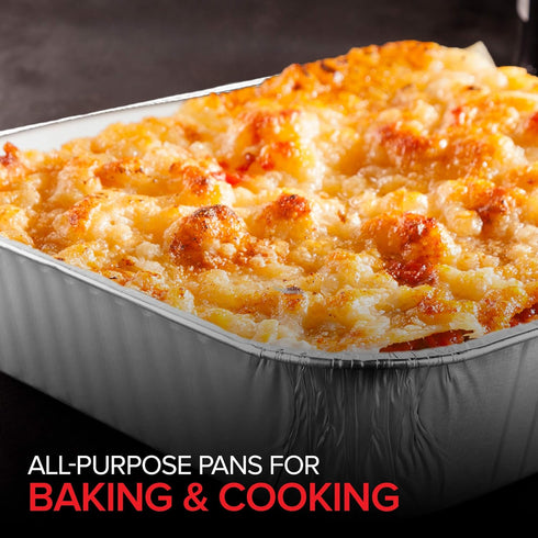 8x8 Foil Pans (10 Pack) 8 Inch Square Aluminum Pans - Foil Pans - Disposable Food Containers Great for Baking Cake, Cooking, Heating, Storing, Pre...