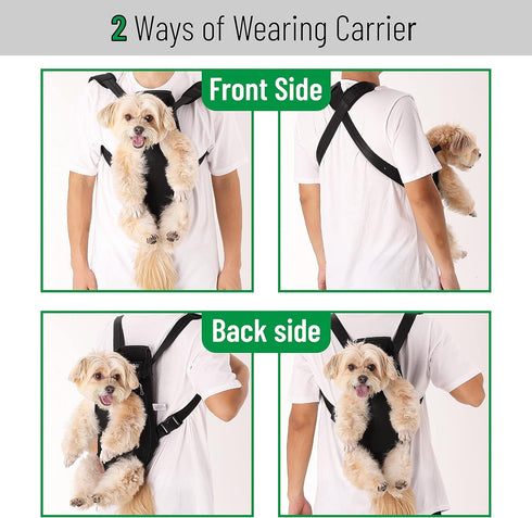 Mr. Pen- Pet Adjustable Dog Carrier Backpacks, Hiking Travel Backpack, Puppy Backpack, Dog Front Carrier...