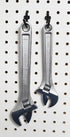 JSP Manufacturing Pegboard Hooks Non-Locking Plastic L Style Hook | Garage Tool Storage Craft Hooks Pegboard Accessories (100, Black)...