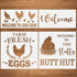 Hen Chicken Farmhouse Stencils, 4 Pcs Farm Eggs Hen Chicken Farmhouse Rustic Farmhouse Reusable Stencil for Painting on Wood Fabric Wall Furniture...