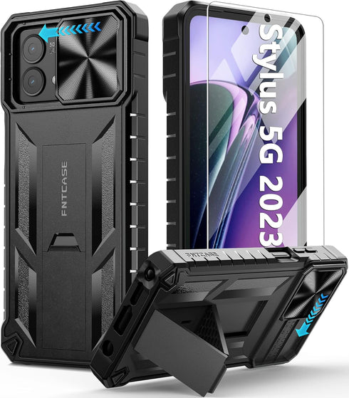 FNTCASE for Moto G Stylus-5G-2023 Case: Military Grade Drop Protection Cell Phone Cover with Kickstand & Slide | Rugged Shockproof Protective Bump...