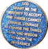 1 Year AA Medallion Reflex Blue Glitter Gold Plated Color Chip...