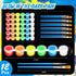 Fulmoon 6 Set Glow in The Dark Paint with Paint Brushes Black Light Neon Face Body Paint UV Acrylic Paint Set for Kids Halloween Christmas Paintin...