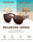 Trendy Polarized Sunglasses Fit Over Glasses for Women, Wrap Around Shade UV Protection IF8511...