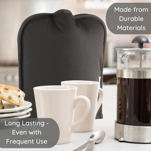 French Press Cozy Cover Insulated in Black - French Press Warmer Koozie Insulator Designed to Keep your Coffee Warmer for Longer - Cafetiere Cover...