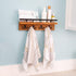 Mail and Key Holder for Wall, Decorative Wooden Wall Shelf with Hooks, Wall Mounted Coat Rack with Shelf, Keys Organizer, Entryway Hooks with Home...