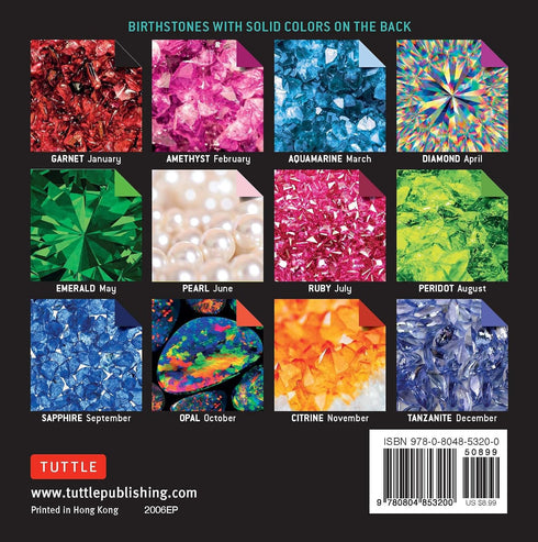 Origami Paper 200 sheets Birthstones 6" (15 cm): Photographic Designs from Nature: Double Sided Origami Sheets Printed with 12 Different Designs (...