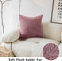 Demetex Rose Pink Pillow Covers 18x18 Set of 2 Super Soft Furry Throw Pillows Decorative Pillowcases for Couch Wedding Party Decor, 18x18 inch, Ro...