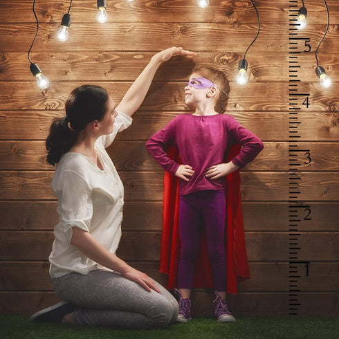 7 Feet Growth Chart Stencil, Kids Height Growth Chart Reusable Ruler Template Painting on Wood, Measuring Kids Height Wall Decor, Rustic Decor for...