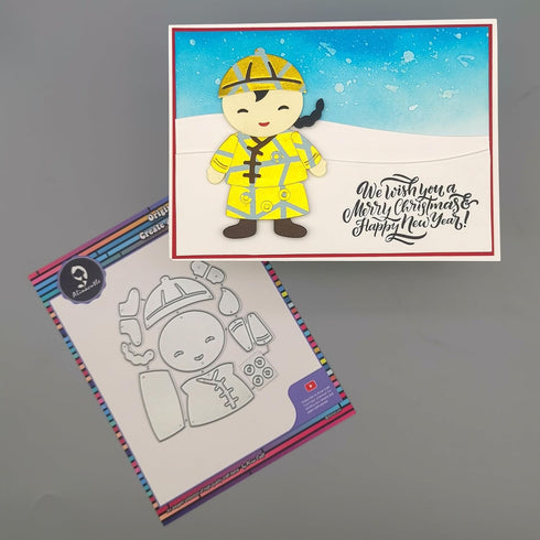 1pc Jacket Boy Asian Child Metal Cutting Die Cut for Paper Craft Handmade Card Making Greeting Cards Scrapbooking & Album Arts from Alina Crafts...