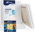 Artkey Canvases for Painting 8 x 10 Inch 10 - Pack, 5/8" Profile Stretched Canvas - 10 oz Primed, 100% Cotton White Blank Canvas - Art Paint Canva...