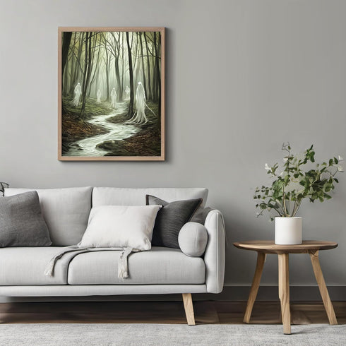 Posterizer 1 pcs-hunting mystical forest with creepy creatures 2-Gothic Art-Landscape & Nature Art-Living Room Bedroom Decor- unframed wall art...